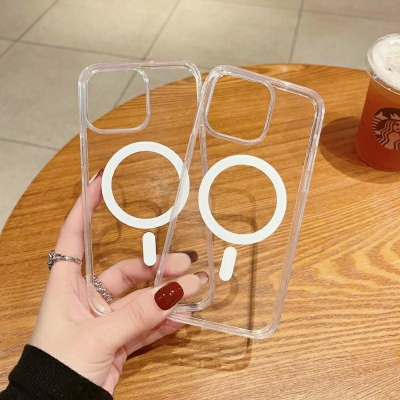 Picture of For iPhone 14/iphone 14 pro/iphone 14 pro max Anti Yellow Hard Magsafe Unique Case Clear Hard Phone Back Cover