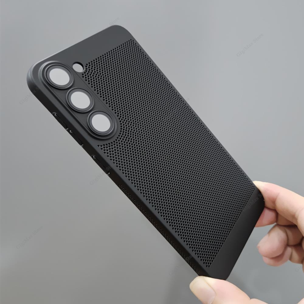 Picture of Cooling Mesh Metal Lens Protection Phone Case For Samsung Galaxy A34 Slim Cover