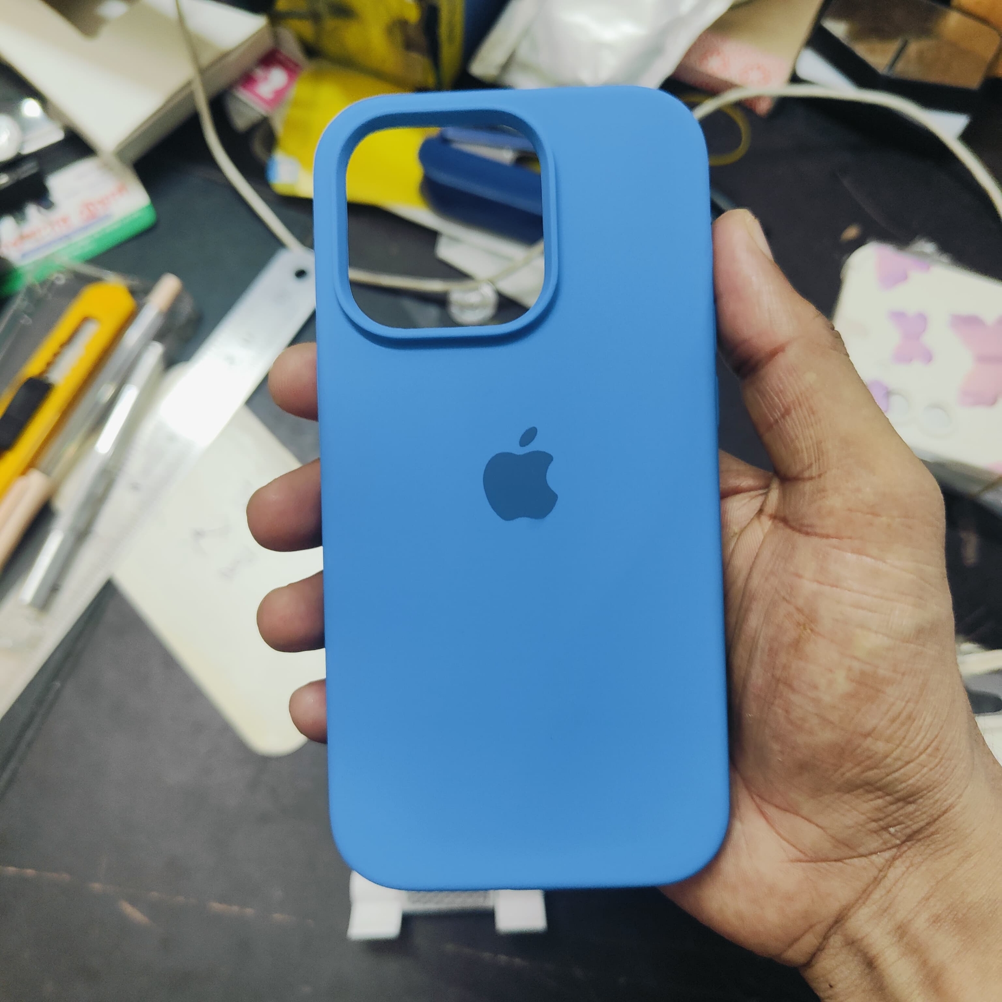 Picture of For Apple iPhone 14 Pro/iPhone 14 pro Soft Microfiber Cloth Back Full Protection Case Cover Cwith Logo Soft Silicone Rubber Phone Case