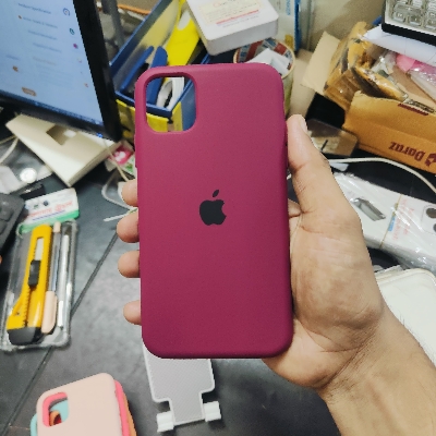 Picture of For iPhone 11/Apple iPhone 11 Soft Microfiber Cloth Back Full Protection Case Cover Cwith Logo Soft Silicone Rubber Phone Case