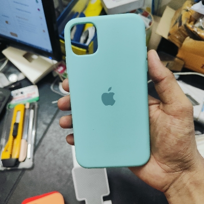 Picture of For iPhone 11/Apple iPhone 11 Soft Microfiber Cloth Back Full Protection Case Cover Cwith Logo Soft Silicone Rubber Phone Case