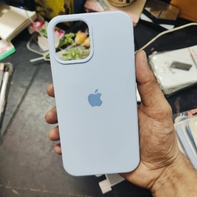 Picture of For Apple iPhone 13 Pro Max Soft Microfiber Cloth Back Full Protection Case Cover Cwith Logo Soft Silicone Rubber Phone Case