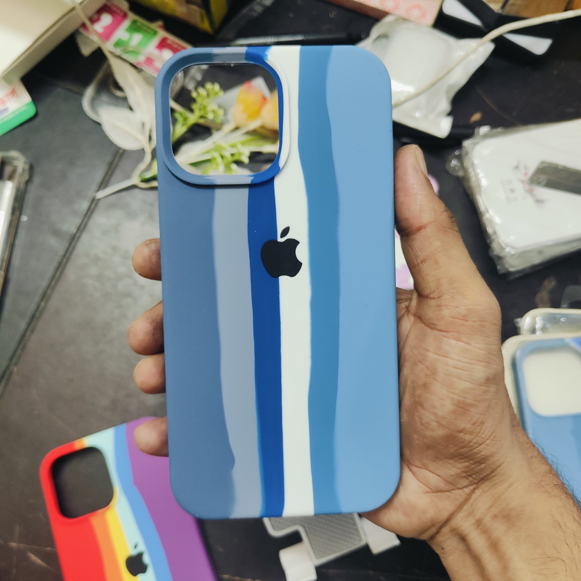 Picture of For Apple iPhone 13 Pro Max Official Rainbow Soft Logo Matte Ultra-Slim Phone Case Back Cover