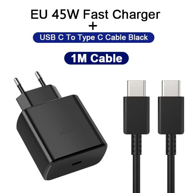 Picture of 45W PD Charger Super Fast Charge for Samsung Galaxy S24 S23 Ultra Note 10 Plus USB C Type C Cable Mobile Phone Charger Adapter
