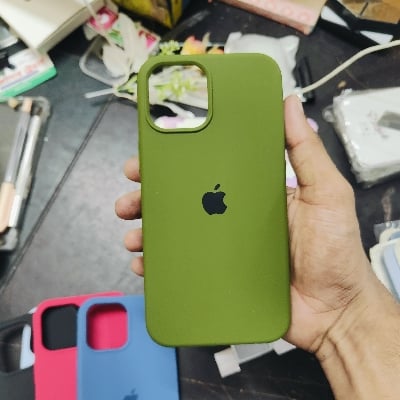 Picture of For iPhone 12 pro max Soft Microfiber Cloth Back Full Protection Case Cover Cwith Logo Soft Silicone Rubber Phone Case Apple iPhone 12 Pro Max