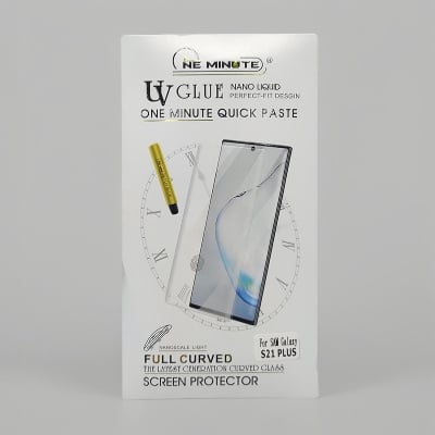 Picture of Samsung S21 Plus UV Nano Optics Full Glue Premium Tempered Glass Screen Protector Anti-Fingerprint