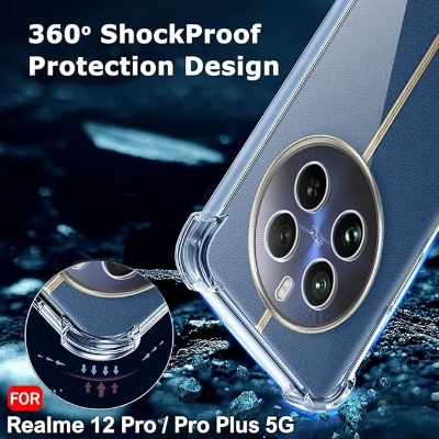 Picture of For Realme 12 Pro / Realme 12 Pro+ 5g / Realme 12+ Back Case Camera Protection Transparent Protective Mobile Phone Back Cover