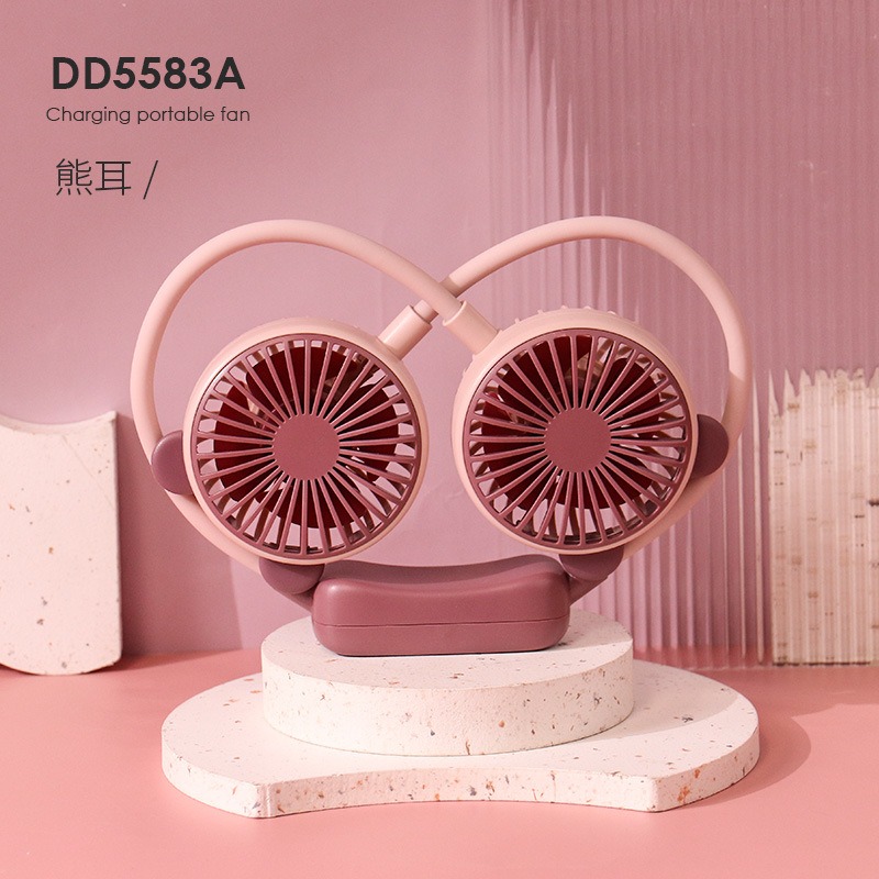 Picture of Internet celebrity folding lazy halterneck fan portable USB desktop small fan student dormitory small electric fan