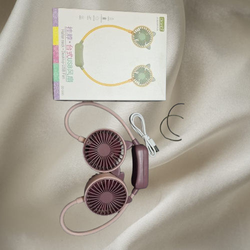 Picture of Internet celebrity folding lazy halterneck fan portable USB desktop small fan student dormitory small electric fan