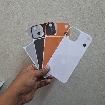 Picture of Latest Convert Back Glass For iPhone 15 Pro Max to 17 Pro Max Upgrade Phone Converter Glass & Transparent Dust Plug Case