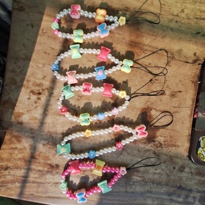 Picture of Shinus Phone Chain Lanyard Beads Mobile Phone Heishi Disc Crystal Beaded Cell Phone Chains 2025
