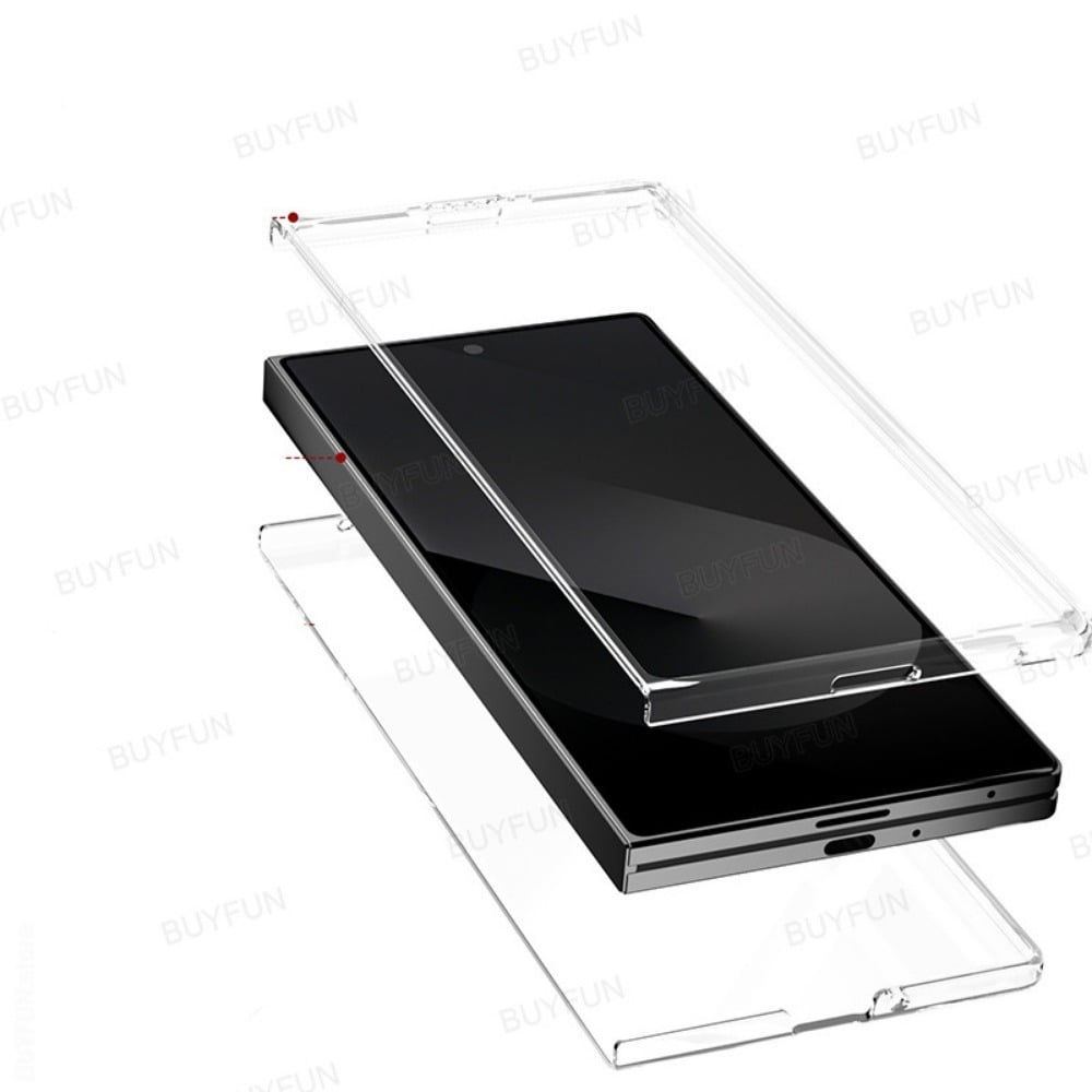 Picture of For Samsung Galaxy Z Fold 7 Clear Cover zFold7 ZFold7 5G Clear Phone Case Anti-Fall Front and Back Bumper Shockproof Coque