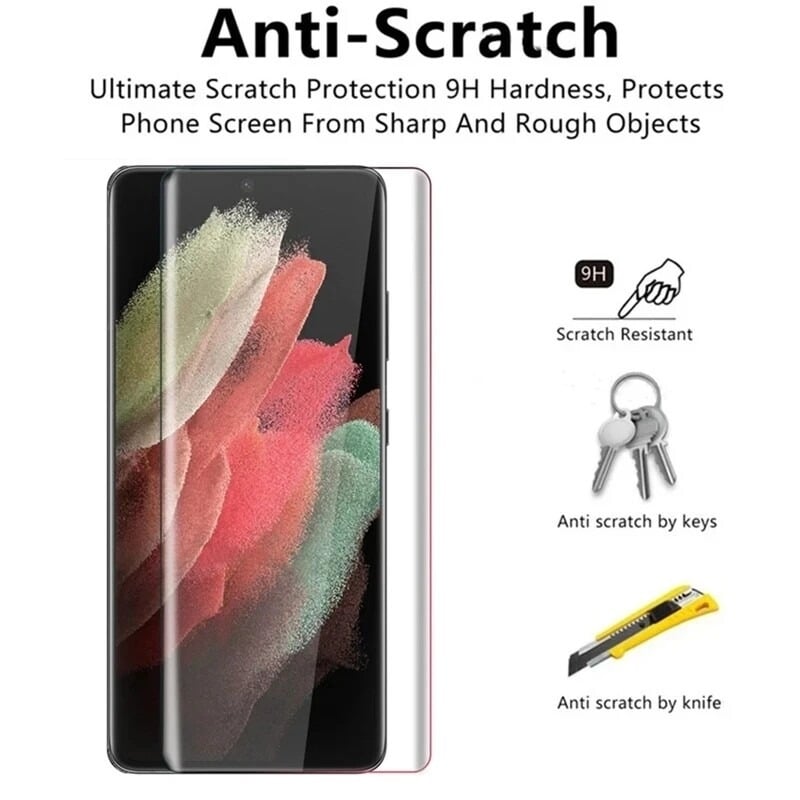Picture of Xiaomi Redmi Note 14 Pro 5G/Xiaomi Redmi Note 14 Pro 4G/Xiaomi Redmi Note 14 Pro+ 5G Full HD Curved Edge Liquid UV Tempered Glass Screen Protector – 9H Hardness, Full Coverage Premium Protection