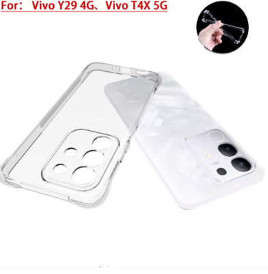Picture of Vivo Y29 4G/Vivo T4X 5G Premium Silicone Case Crystal Clear Soft TPU Ultra-Thin Transparent Flexible Mobile Phone Back Cover