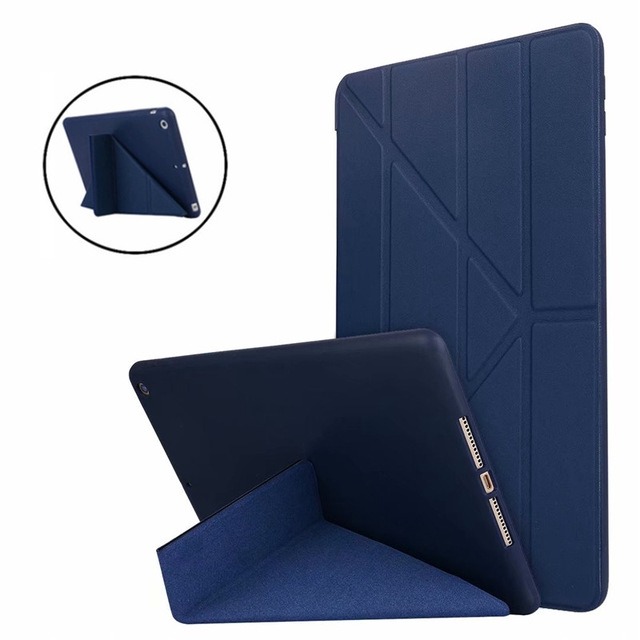 Picture of Apple iPad 10.2 (2021,2020,2019) 10.2 inches Luxury Premium Silk Texture Horizontal Flip Leather Cover with 3-folding Holder Smart Case-(Black) For A2603, A2604 (10.2 inches,7th 8th 9th generation) Apple iPad 10.2 (2021,2020,2019) 10.2 inches Luxury Premi