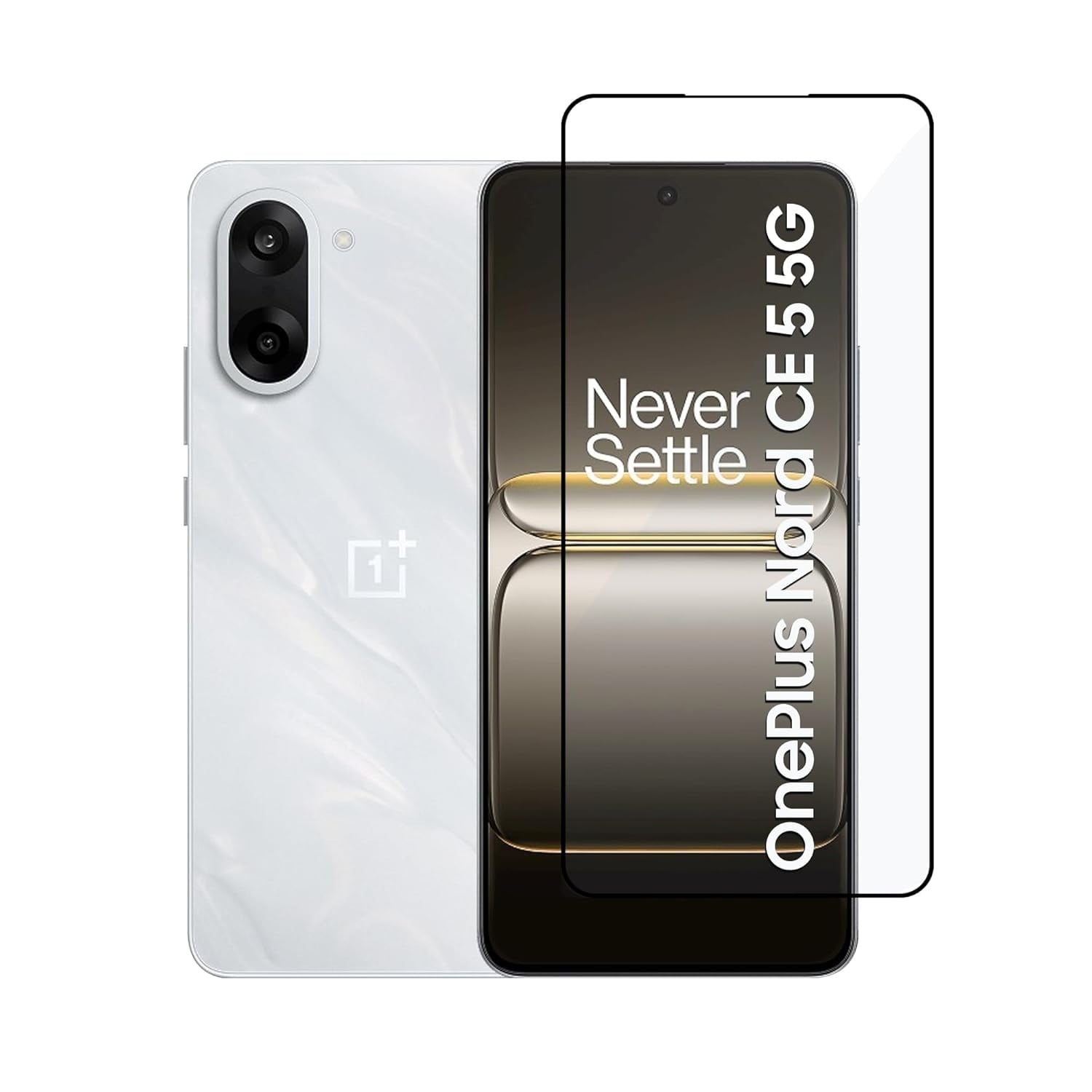 Picture of Tempered Glass for OnePlus Nord CE5 / CE 5 (5G) – Full HD Screen Protector with Edge-to-Edge Coverage, Anti-Scratch Protection & Easy Installation Kit (Black)