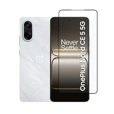 Picture of Tempered Glass for OnePlus Nord CE5 / CE 5 (5G) – Full HD Screen Protector with Edge-to-Edge Coverage, Anti-Scratch Protection & Easy Installation Kit (Black)