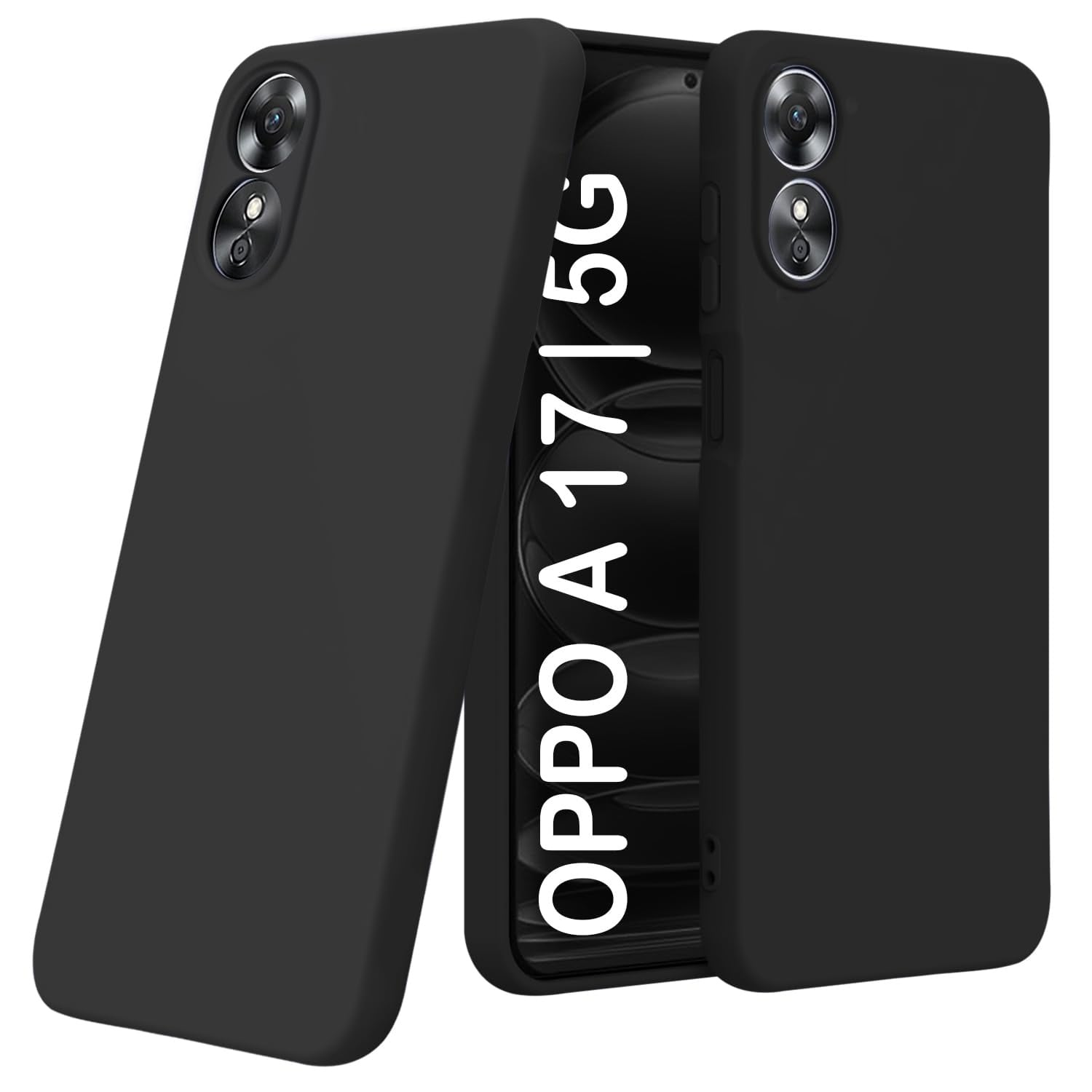 Picture of For OPPO A17 Liquid Silicone Soft Gel Rubber Shockproof Back Cover