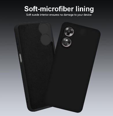 Picture of For OPPO A17 Liquid Silicone Soft Gel Rubber Shockproof Back Cover