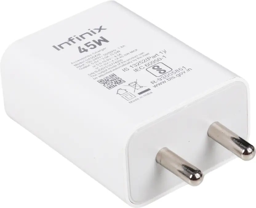 Picture of Infinix 45 W Supercharge 4.4 A Wall Charger for Mobile  (White, C-Type, Cable Included)