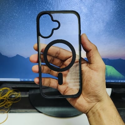 Picture of For Iphone 17 Transparent Q Series Magsafe Protective Back Cover Clear Case