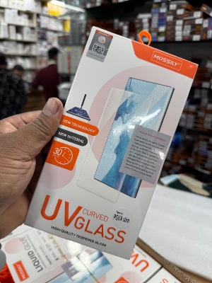 Picture of Tecno Pova Slim Mossily UV Glue Curved Tempered Glass Screen Protector For Tecno Pova Slim Gorilla Glass Protector With Easy Installation Full Kit