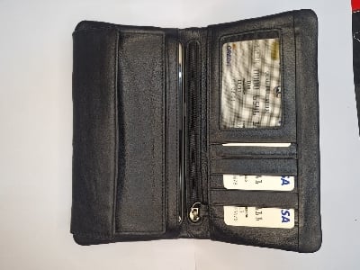Picture of Classic Wallet Man Full Black Leather Wallet Rfid Business Long Wallets - Wallet For Men - Money