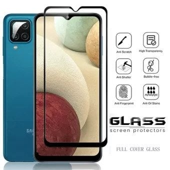 Picture of Samsung Galaxy A12 / M12 / F12 Full Glue Tempered Glass Screen Protector Transparent