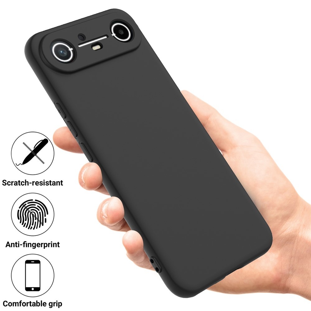 Picture of Tecno Pova Slim Silicone Matte Flexible Soft Phone Case - Black - Phone Back Cover
