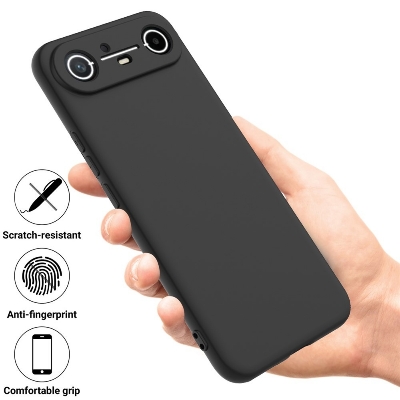 Picture of Tecno Pova Slim Silicone Matte Flexible Soft Phone Case - Black - Phone Back Cover