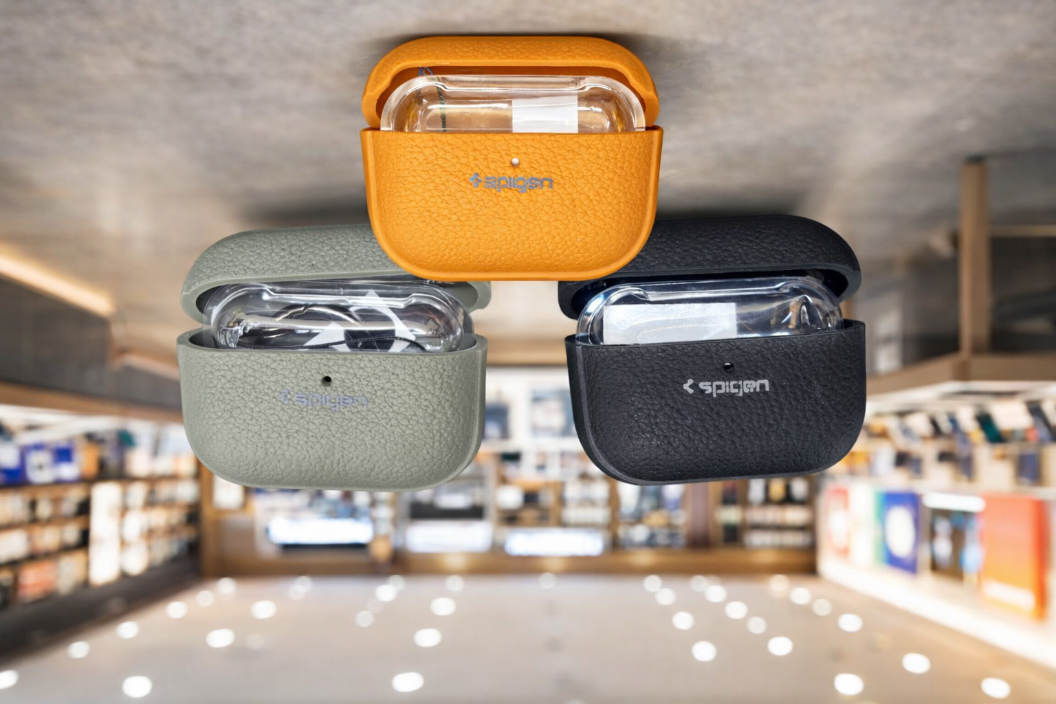 Picture of For AirPods Pro 3 Leather Pattern TPU Case Cover Accessories Cute Skin Full Protector Cover with Keychain for AirPods Pro 3 Case