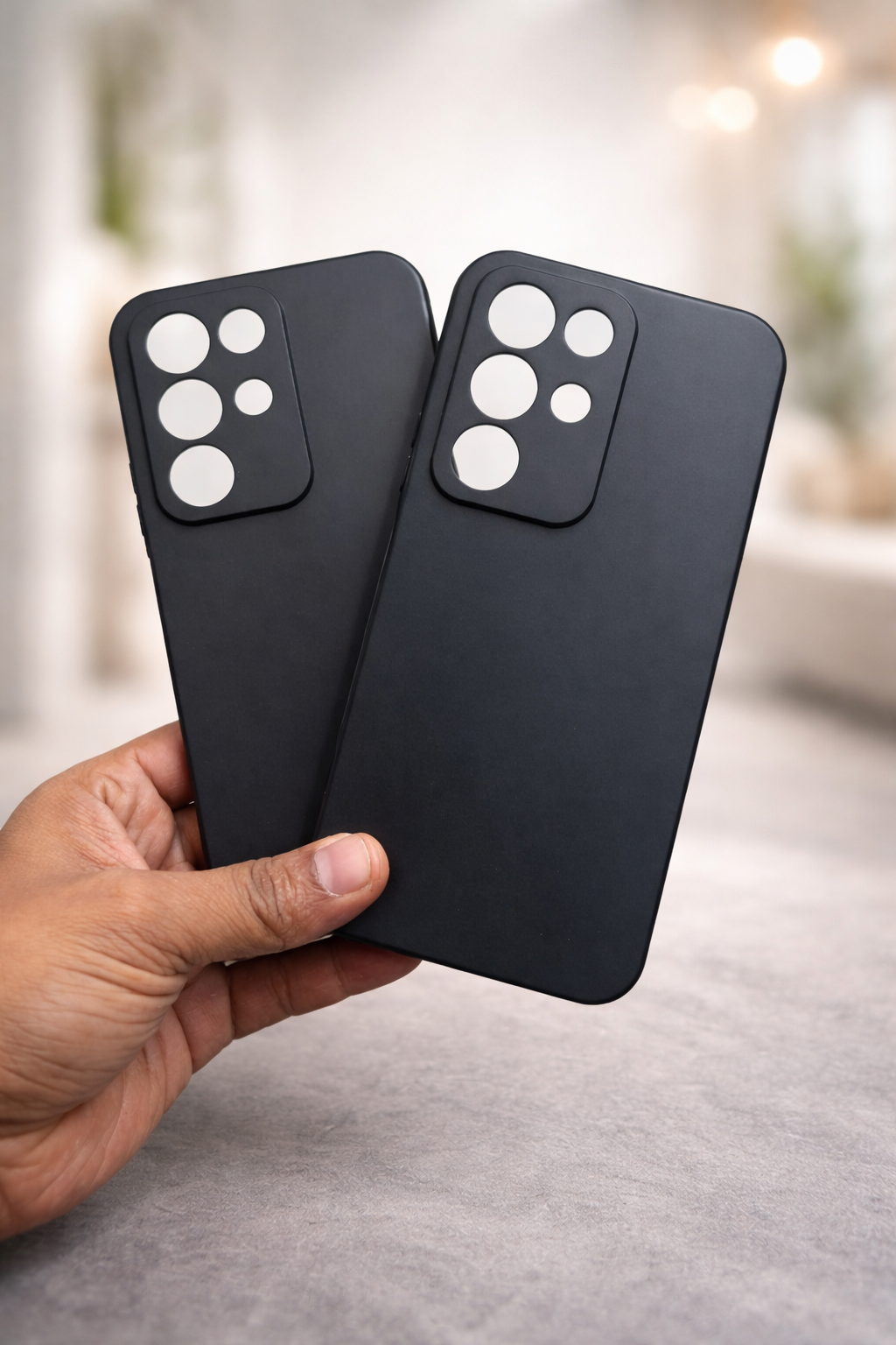 Picture of For Realme C85 Pro Back Cover Heavy Strong Logo Liquid Silicone Soft Gel Rubber Carbon Cases Shockproof Cover Case Realme C85 Pro Phone Back Cove