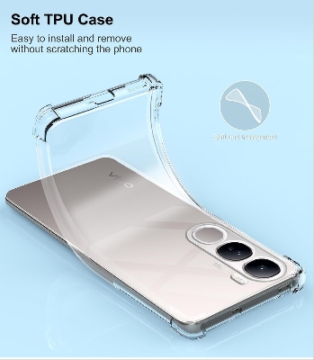 Picture of Vivo Y19s 4G/Y29 5G Soft TPU Back Cover Shockproof Silicone Bumper - Transparent