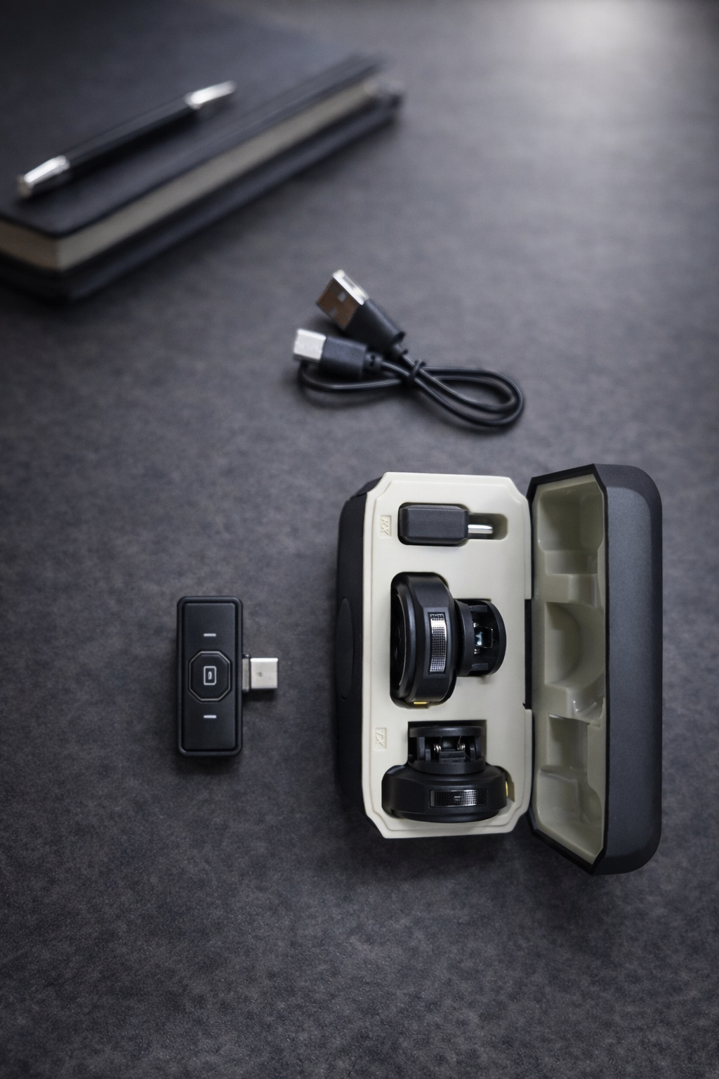 Picture of X21 Wireless Microphone Same as Hollyland Lark M2. Interview, Live Broadcast, Audio Video Recording Clip on Collar Microphone. Noise Reduction Lavalier Lapel Mini Microphone