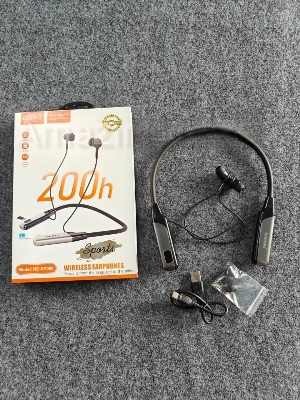 Picture of Recrsi wireless Neckband Bluetooth Earphone RE-NY060 চার্জিং ব্যাকআপ 200 ঘন্টা
