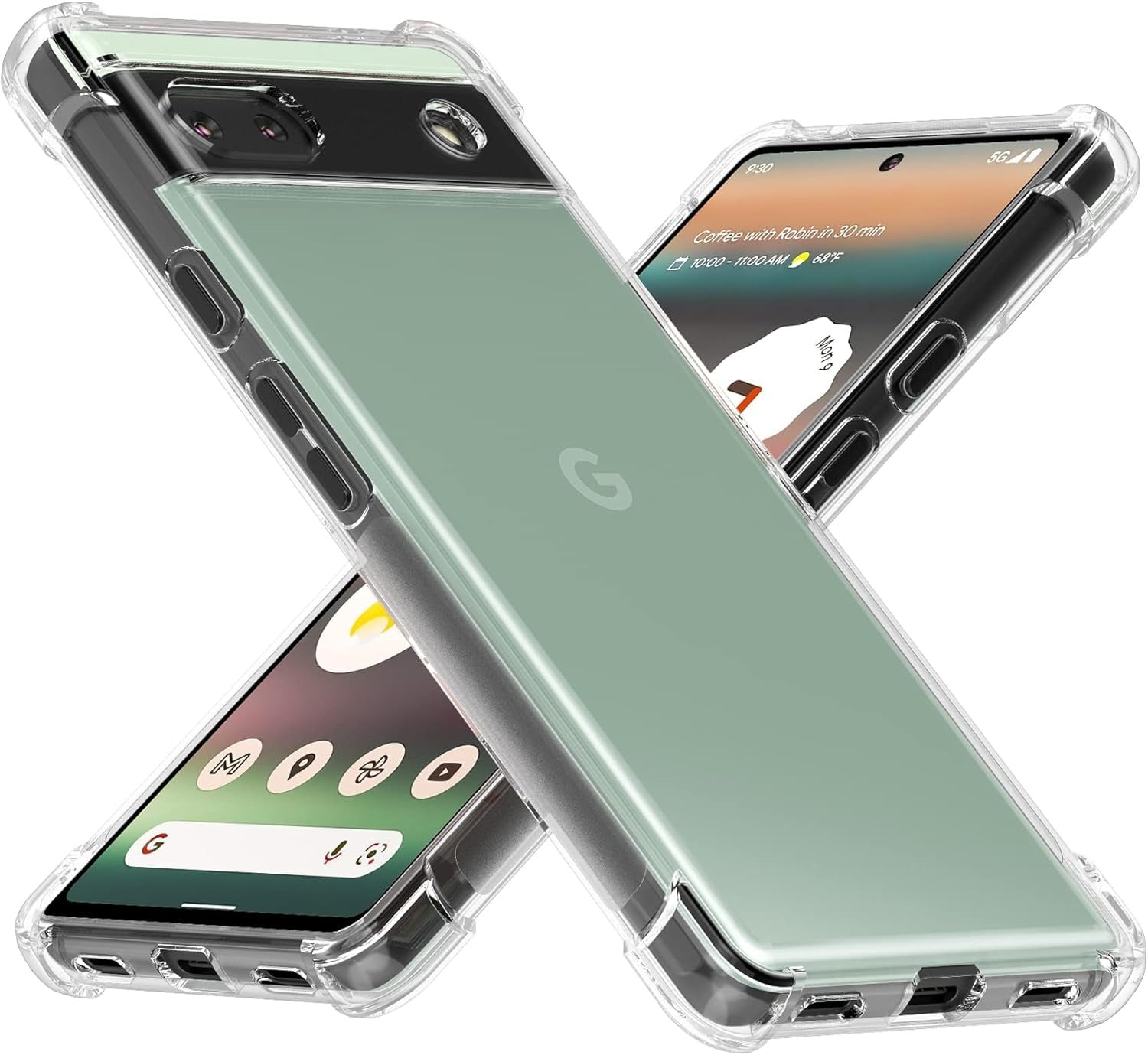 Picture of Google Pixel 6A Premium Silicone Case Crystal Clear Soft TPU Ultra-Thin Transparent Flexible Protective Mobile Phone Back Cover