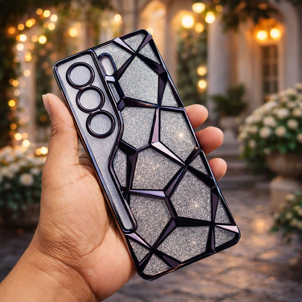 Picture of For Tecno Camon 40  Luxury Glitter Daimond Case Back Cover Ultra Thin Soft Luxury Square Phone Case For Tecno Camon 40  Back Case