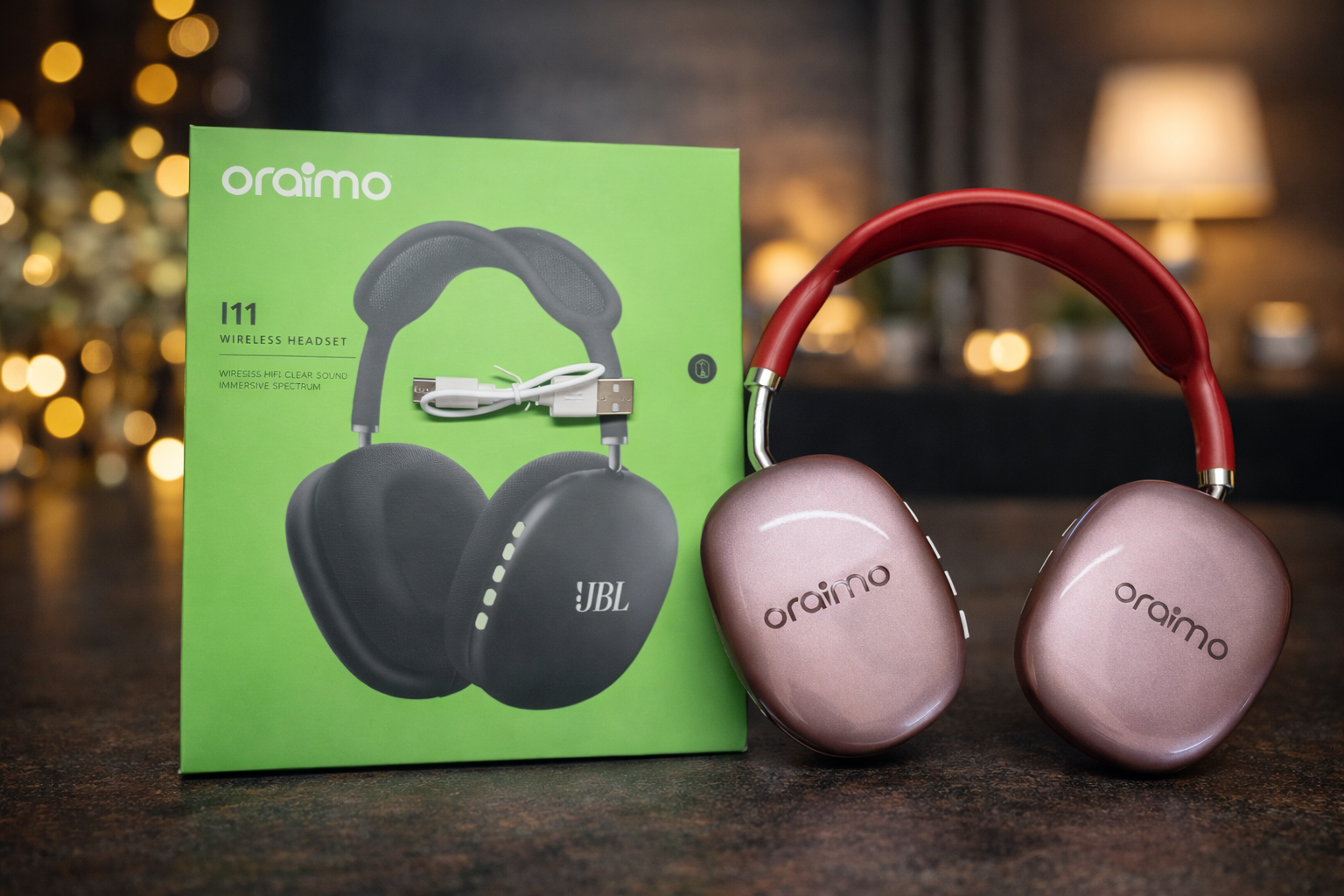 Picture of Oraimo i12 Wireless Headset – Bluetooth 5.3 Earbuds with HD Clear Sound & Pure Bass | Dual Mode Wireless Headphone | Mastercopy Earphone with Long Battery Backup