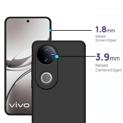 Picture of Matte Finish Soft Back Case Cover for Vivo V50 / V50e / Vivo T4R (5G) - Black