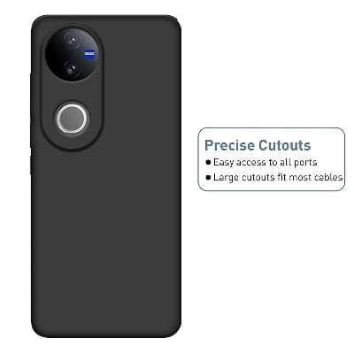 Picture of Matte Finish Soft Back Case Cover for Vivo V50 / V50e / Vivo T4R (5G) - Black