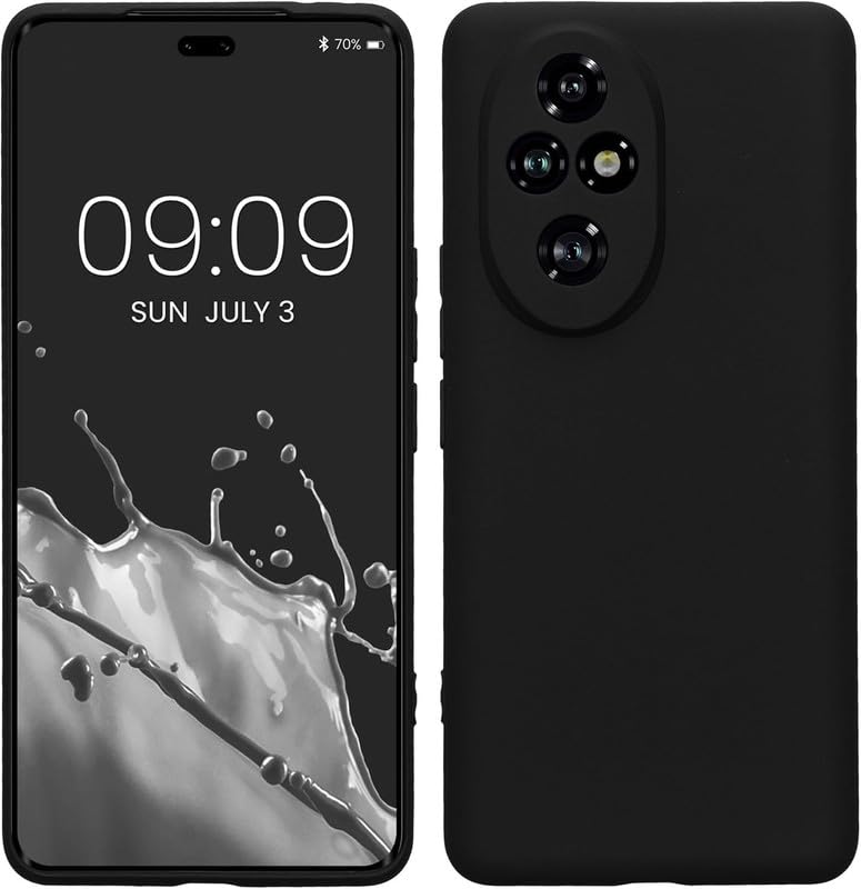 Picture of FitSmart Shockproof Silicon Flexible Back Cover for Honor 200 Pro 5G - Black