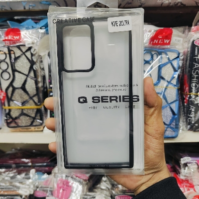 Picture of For Samsung Galaxy note 20 Ultra Luxury Premium Quality Antibacterial Q-Series Clear Case Samsung transparent Back Case Cover