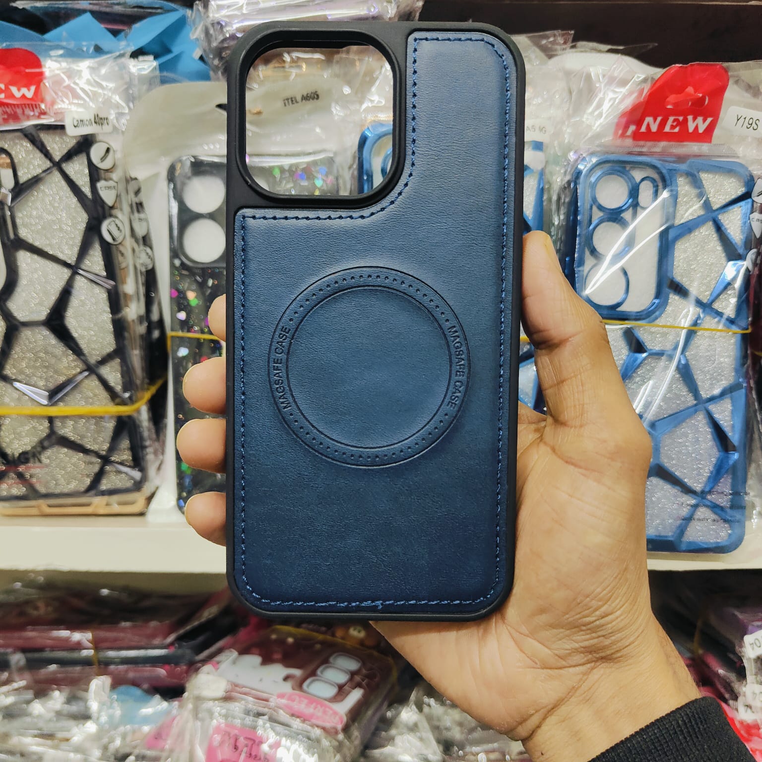 Picture of Luxury quality magnetic leather case for iPhone 15 pro max