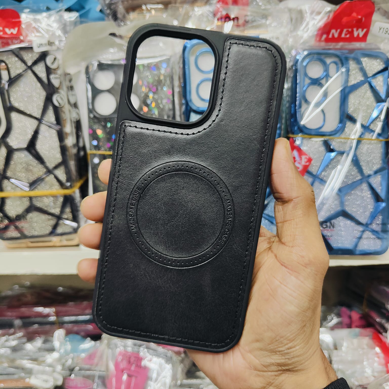 Picture of Luxury quality magnetic leather case for iPhone 15 pro max
