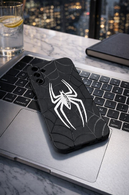 Picture of FIR SAMSUNG GALAY S21 FE / S23FE / S24FE / S25FE / S21 / S22 / S21 PLUS /S22 PLUS SOFT BLACK SPIDER MAN BACK COVER