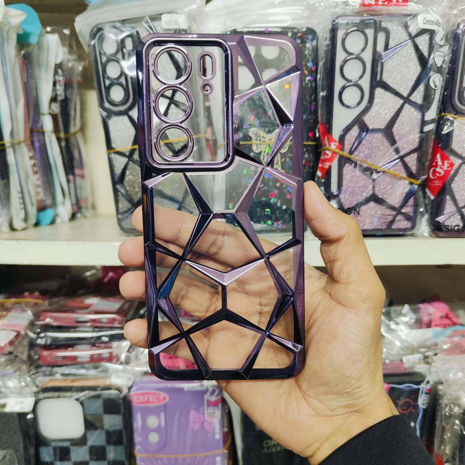 Picture of For Realme C75 / Realme 14X Luxury Plating Gradient Colorful Quicksand 3D Glitter Diamond Phone Case For Realme C75 / Realme 14X Cases TPU Clear Soft Silicone Back Cover