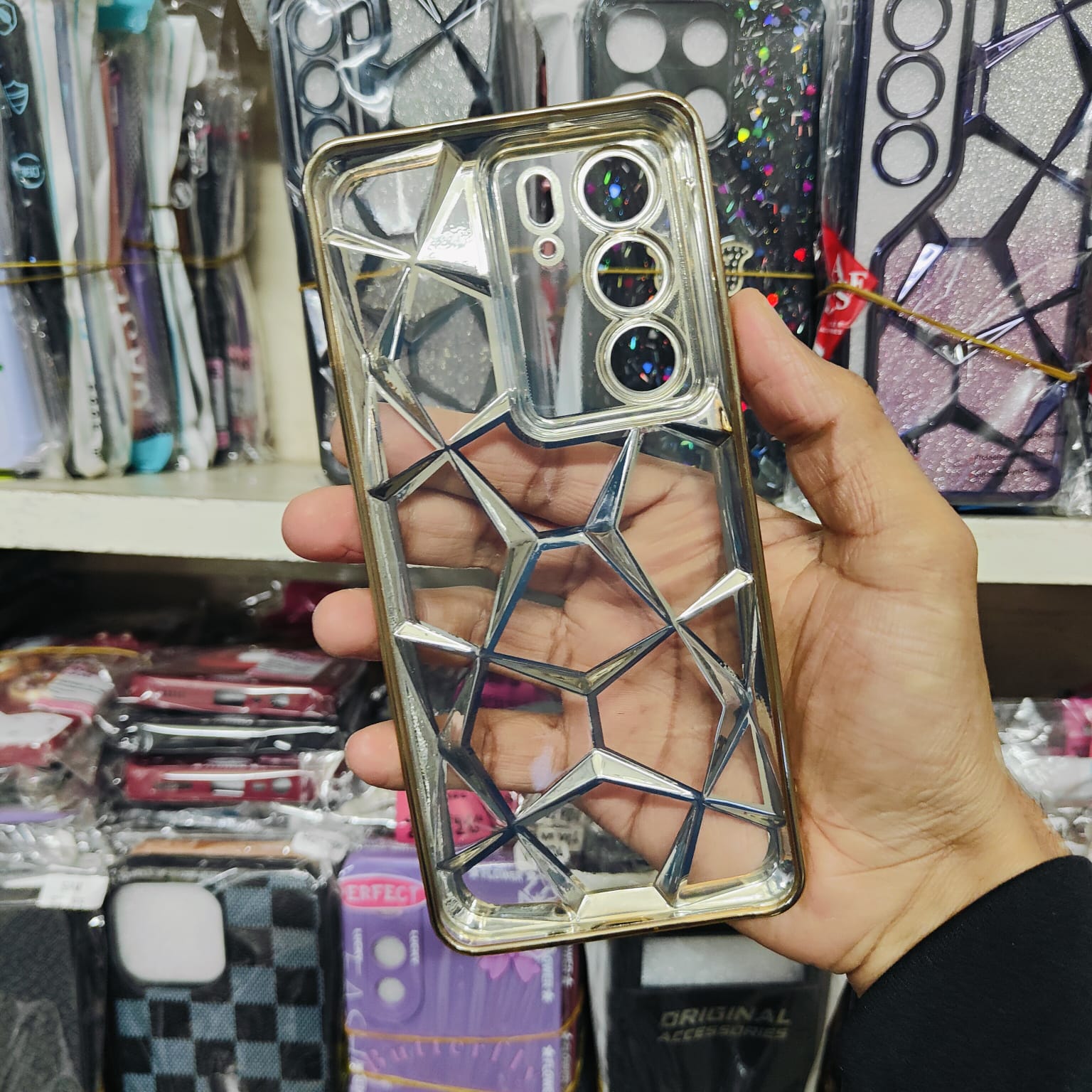 Picture of For Realme C75 / Realme 14X Luxury Plating Gradient Colorful Quicksand 3D Glitter Diamond Phone Case For Realme C75 / Realme 14X Cases TPU Clear Soft Silicone Back Cover