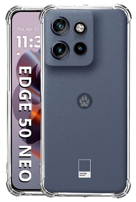 Picture of Motorola Moto Edge 50 Neo 5G ] Back Cover Bumper Protective Case for [ Motorola Moto Edge 50 Neo 5G ] Silicone Flexible TPU Back Cover Case - Transparent