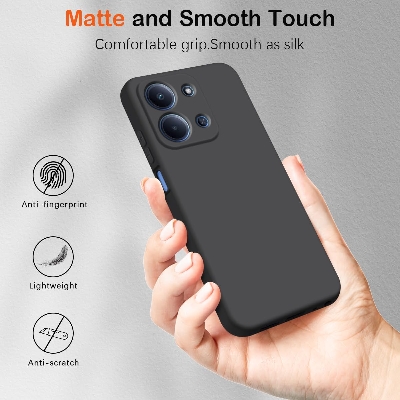 Picture of Silicone Back Cover Case for Redmi 15C 5G|Slim & Anti-Scratch|Camera Protection Back Cover Case for Redmi 15C 5G -Black