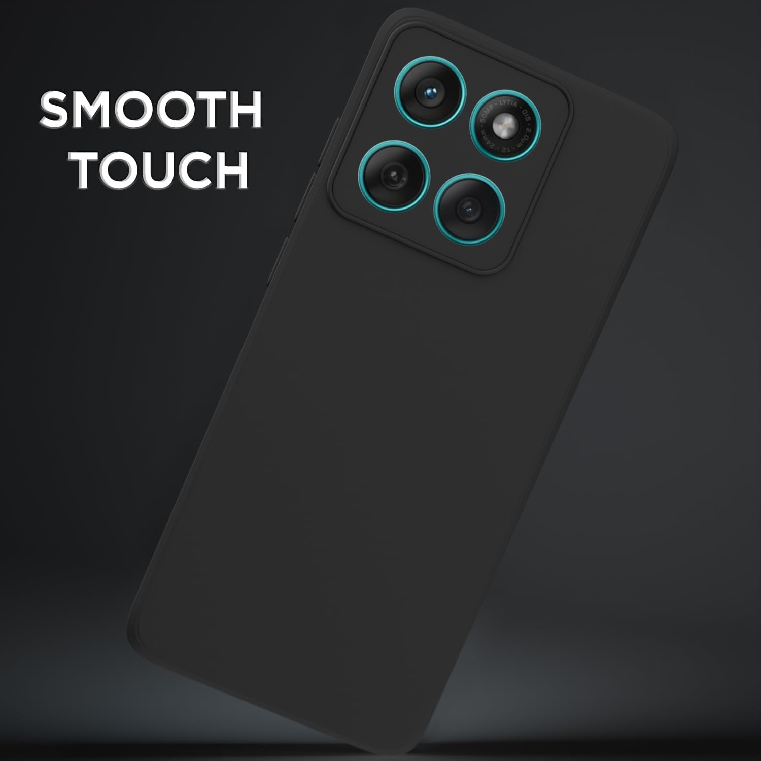Picture of Back Cover for Motorola Moto Edge 60 5G / Motorola Moto Edge 60 Fusion 5G | Camera Protection Shockproof Soft Matte Silicone Bumper Case (Black)